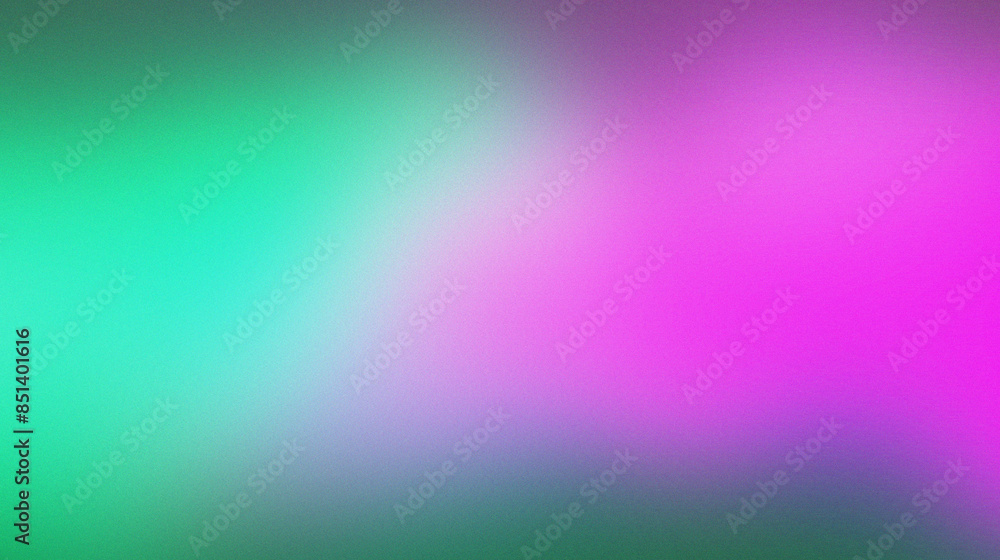 Fototapeta premium Abstract Gradient Background with Vibrant Green and Pink Colors for Modern Design Projects, blurred noise and grainy texture