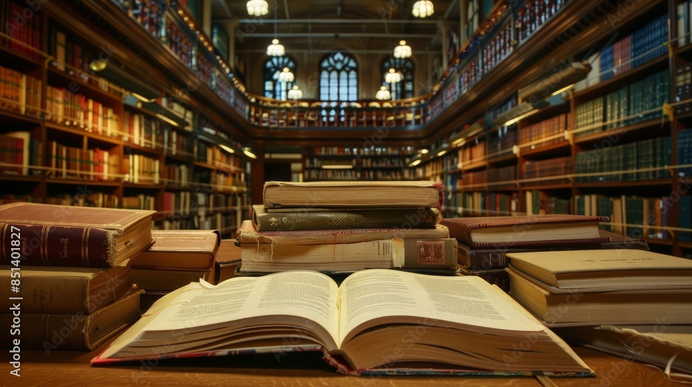 Open Book in the Library