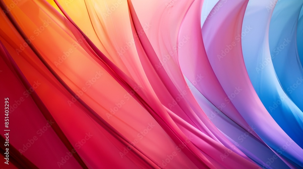 Abstract background with curved lines in a red to blue gradient Abstract background with curved lines in a red to blue gradient