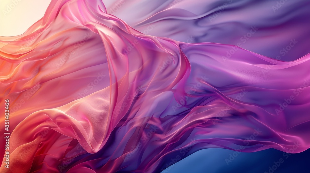 Obraz premium Fluid wave texture with vibrant red to purple gradient