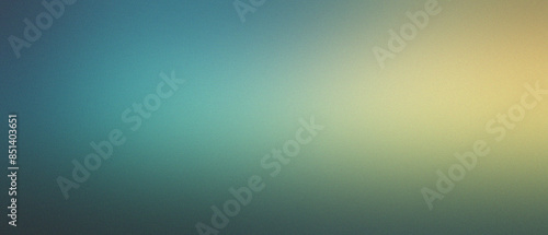 Abstract Gradient Background with Smooth Transition from Blue to Yellow for Modern Design Projects, blurred noise and grainy texture photo