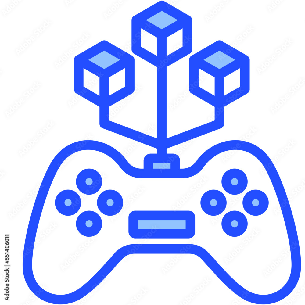 Blockchain Gaming Icon Blockchain Gaming Icon