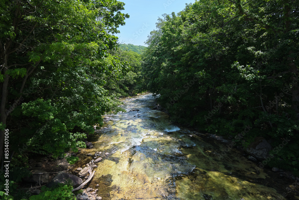 札幌市南区定山渓の白井川上流 / Upstream of Shirai River in Jozankei, Minami-ku, Sapporo 札幌市南区定山渓の白井川上流 / Upstream of Shirai River in Jozankei, Minami-ku, Sapporo