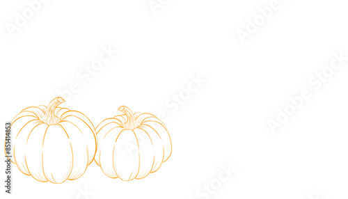 Pumkin orange drawing