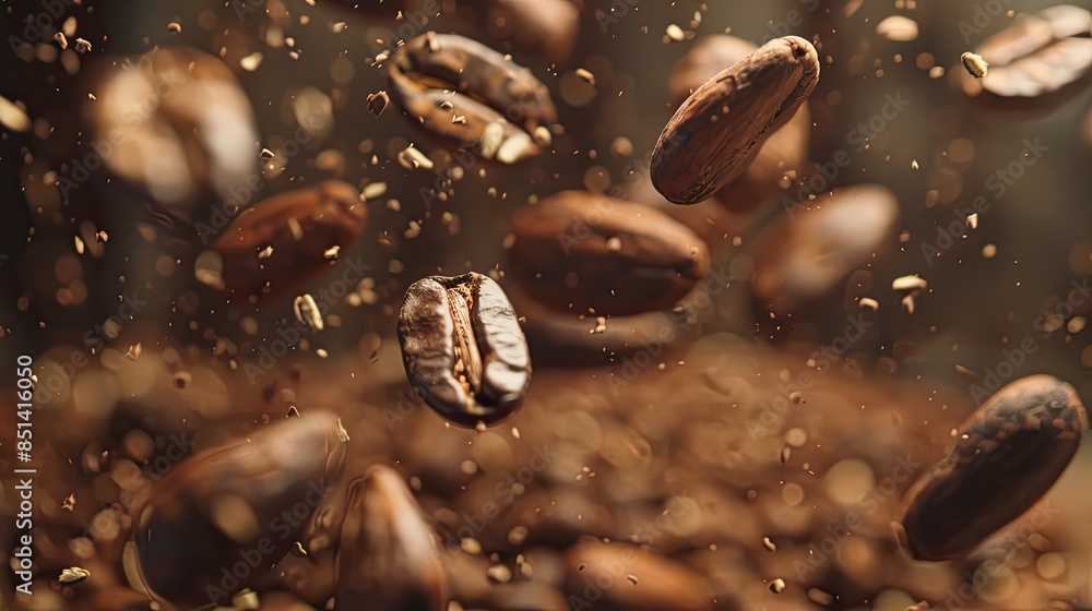 Shots of raw edible coffee beans. Shots of raw edible coffee beans.