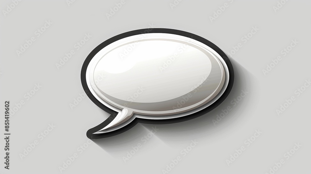 a vector diecut sticker of a blank white speech bubble a vector diecut sticker of a blank white speech bubble