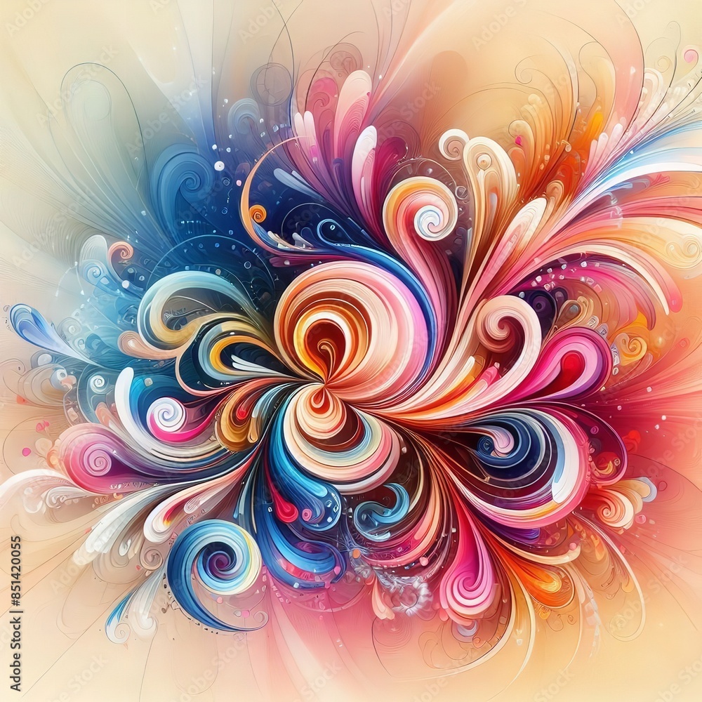Abstract Floral Swirls Background Abstract Floral Swirls Background