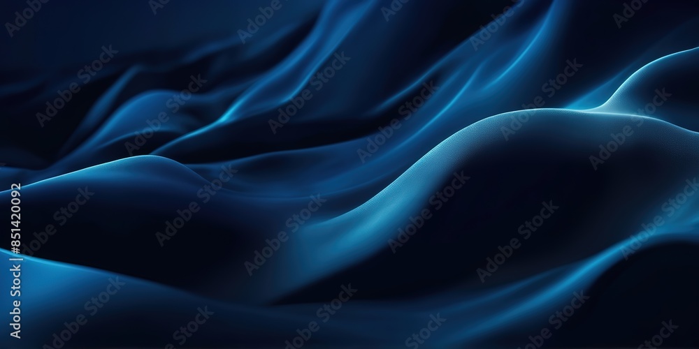 Obraz premium Dark blue gradient background grainy textured, wide background 