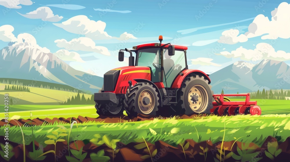 green field tractor cult , tractor driving through field cult symbolism
green field tractor cult , tractor driving through field cult symbolism