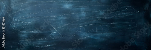 Panel kuchenny z motywem A copy space image of a dark blue chalkboard with traces of erasing creating a textured background