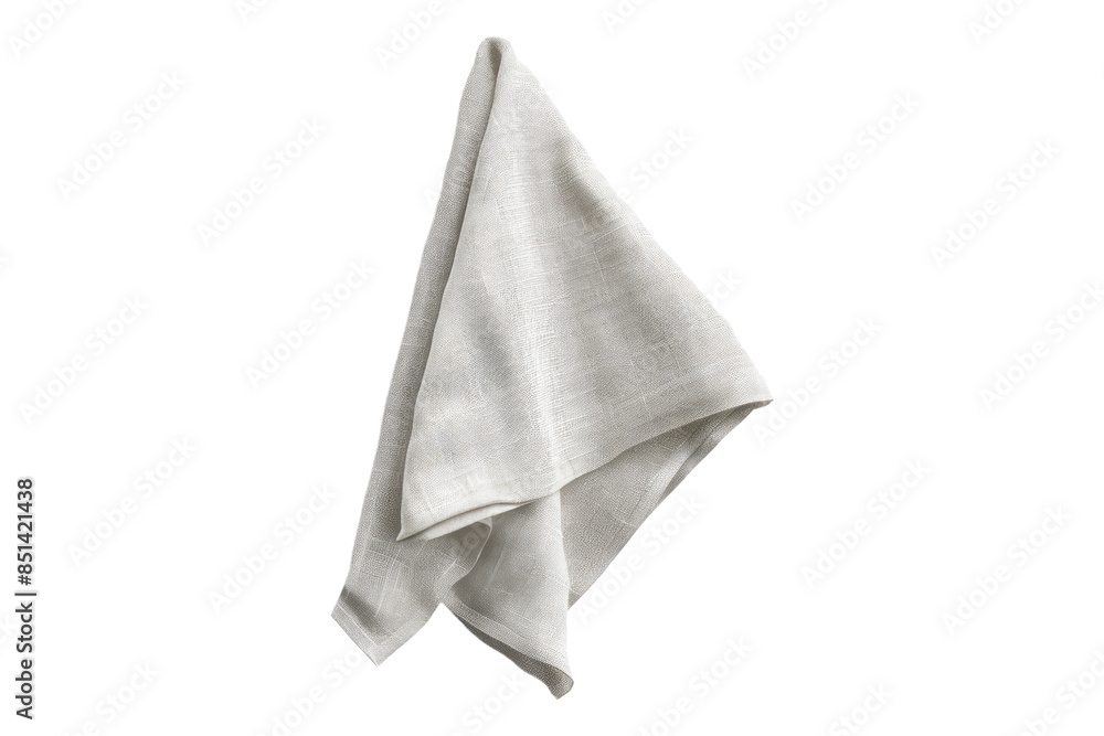 Folded cotton napkin isolated on transparent background Folded cotton napkin isolated on transparent background