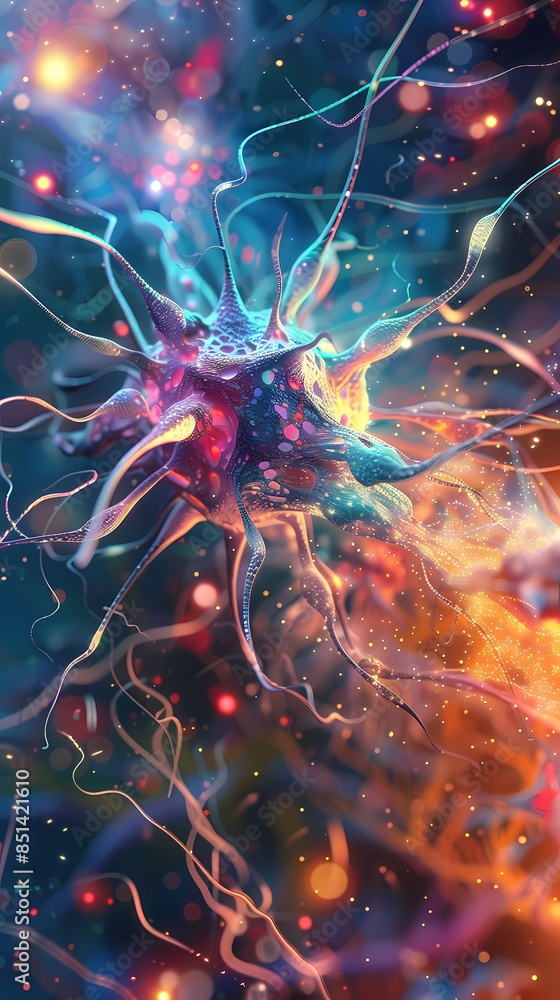 Obraz premium Glowing neurons