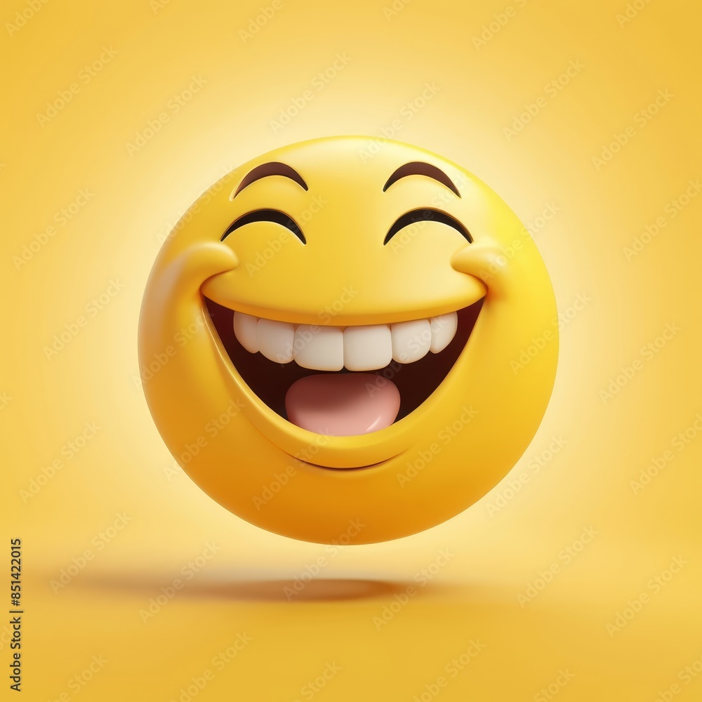 Fototapeta premium a close up of a smiley face with a big smile