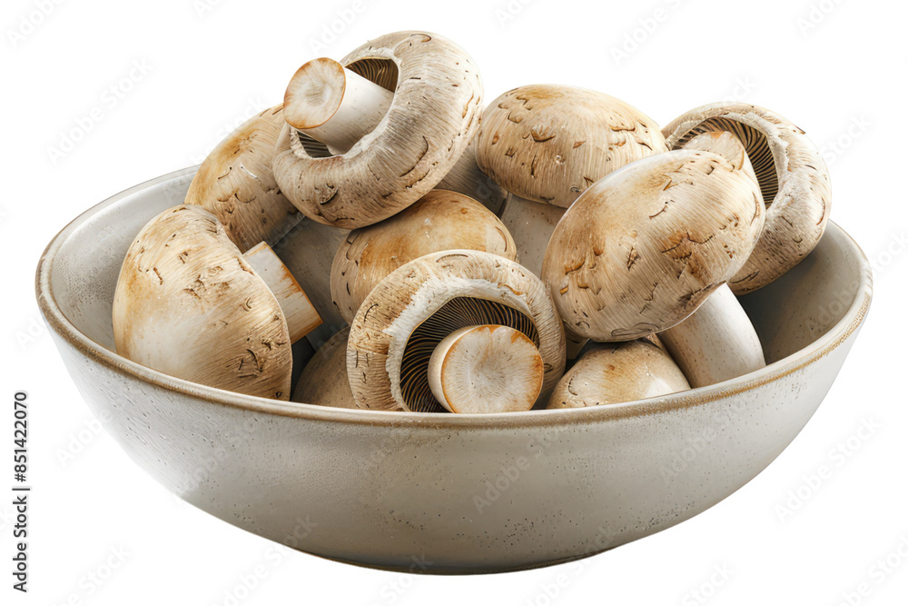 Fresh champignon mushroom isolated on transparent background Fresh champignon mushroom isolated on transparent background