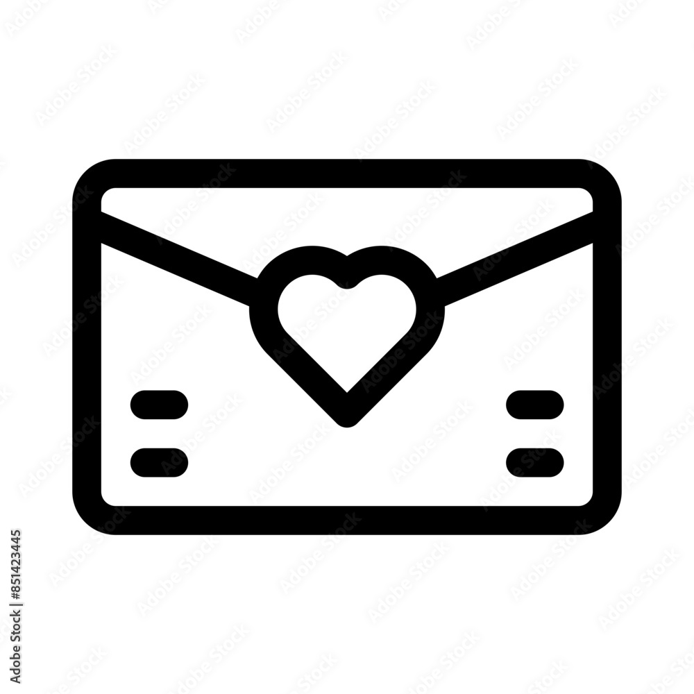 love letter line icon love letter line icon