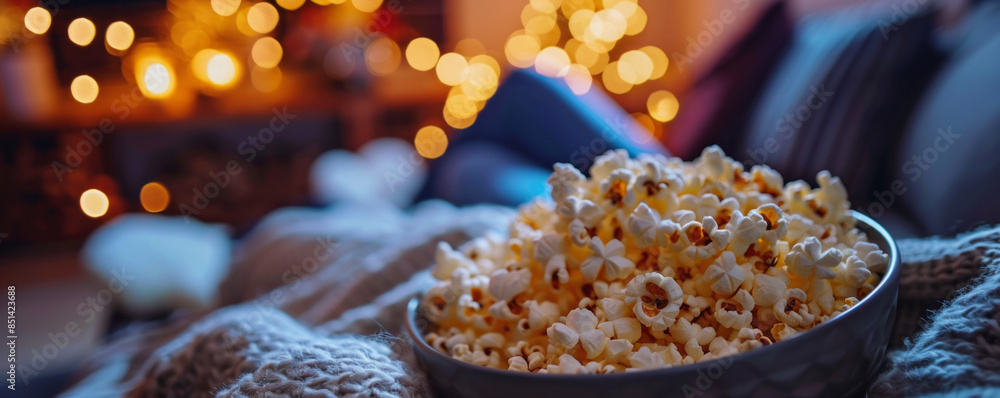 A group of friends gathering for a cozy movie night at home, complete with popcorn and blankets. A group of friends gathering for a cozy movie night at home, complete with popcorn and blankets.