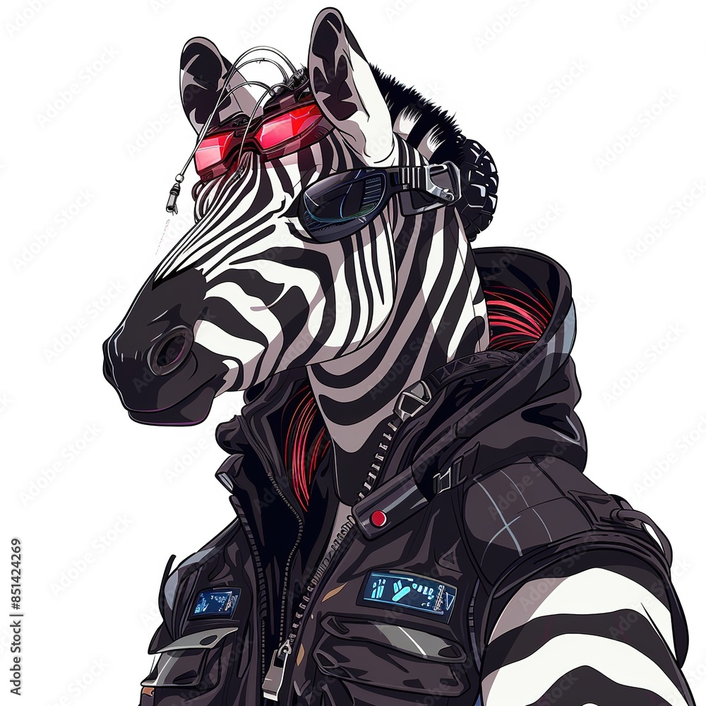 Zebra cyberpunk fashion Zebra cyberpunk fashion