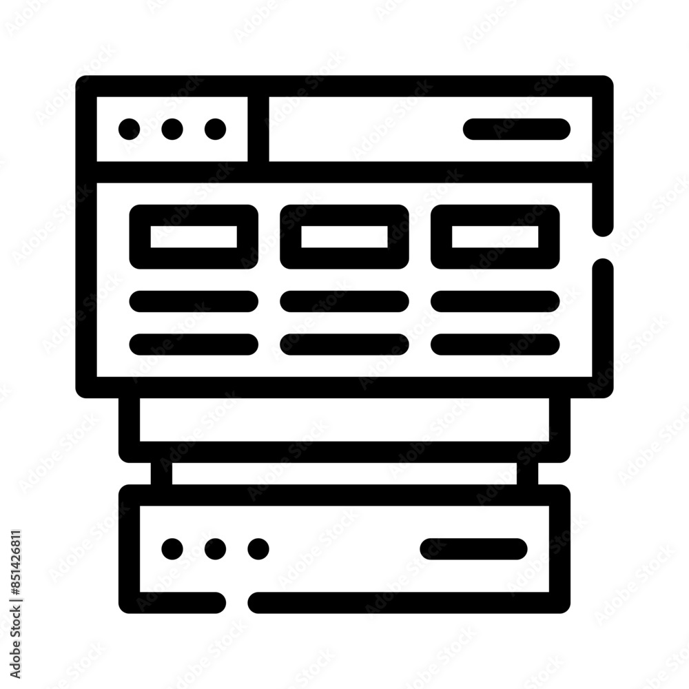 web hosting line icon web hosting line icon