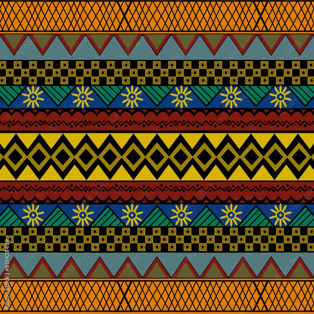 Explore the vibrant and modern beauty of African ethnic fabric patterns with ethnic a geometric style. These bright and eye-catching designs add a contemporary twist to ethic traditional motifs, makin Explore the vibrant and modern beauty of African ethnic fabric patterns with ethnic a geometric style. These bright and eye-catching designs add a contemporary twist to ethic traditional motifs, makin