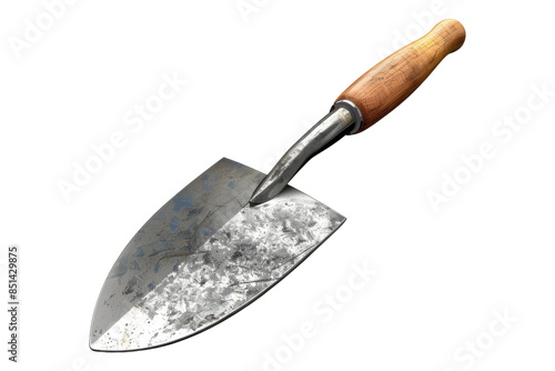 Notched trowel isolated on transparent background