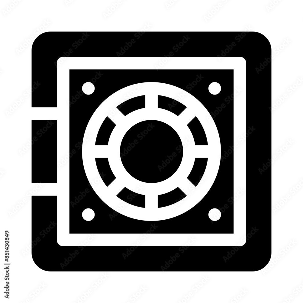 safe box glyph icon safe box glyph icon