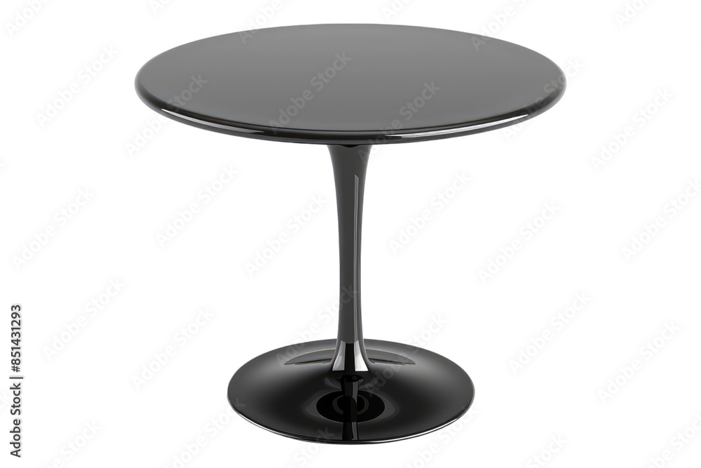 Plastic black table isolated on transparent background Plastic black table isolated on transparent background