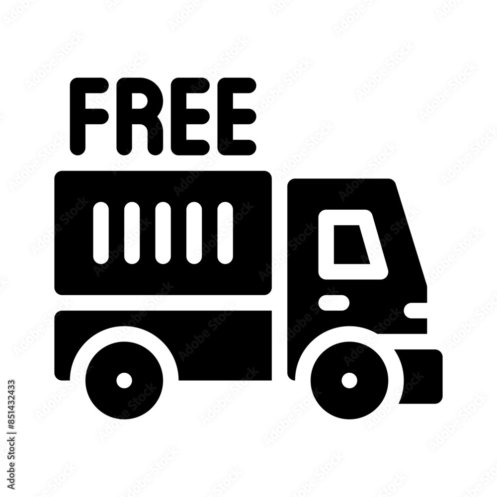 free delivery glyph icon