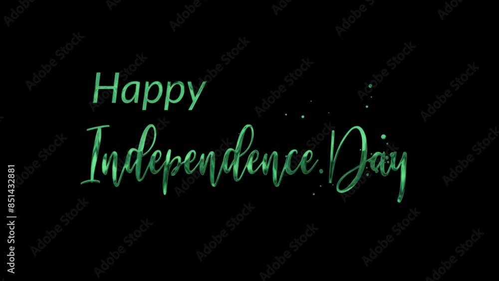 Happy Independence Day Text Animation. 4K Rendering Handwriting Animated in gold color with ink drops. Suitable for Open Title or Opening Youtube Video, Celebration, Events, Wishes Happy Independence Day Text Animation. 4K Rendering Handwriting Animated in gold color with ink drops. Suitable for Open Title or Opening Youtube Video, Celebration, Events, Wishes