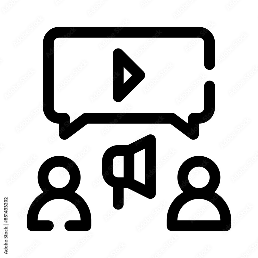 viral marketing line icon viral marketing line icon