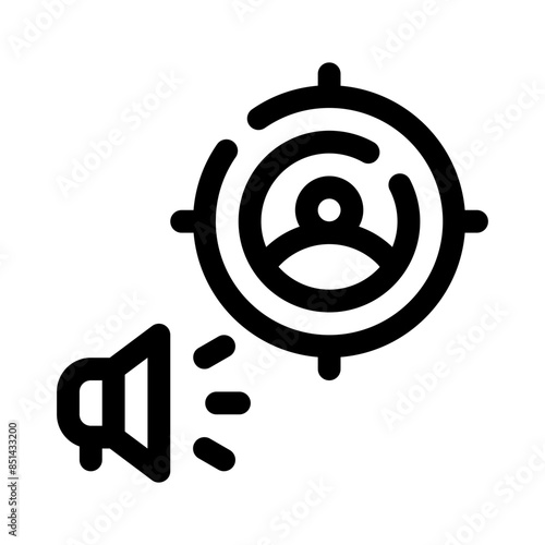 target audience line icon