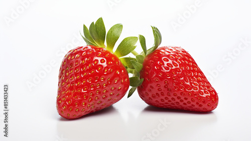 Wallpaper Mural strawberries on white background Torontodigital.ca