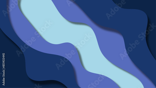Wavy abstract background. background with paper cut shapes. illustration