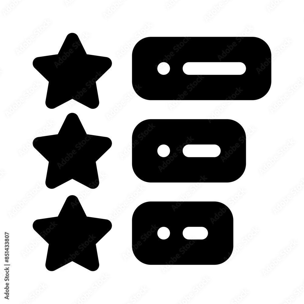 Obraz premium review glyph icon