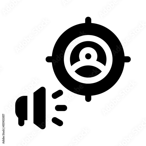 target audience glyph icon