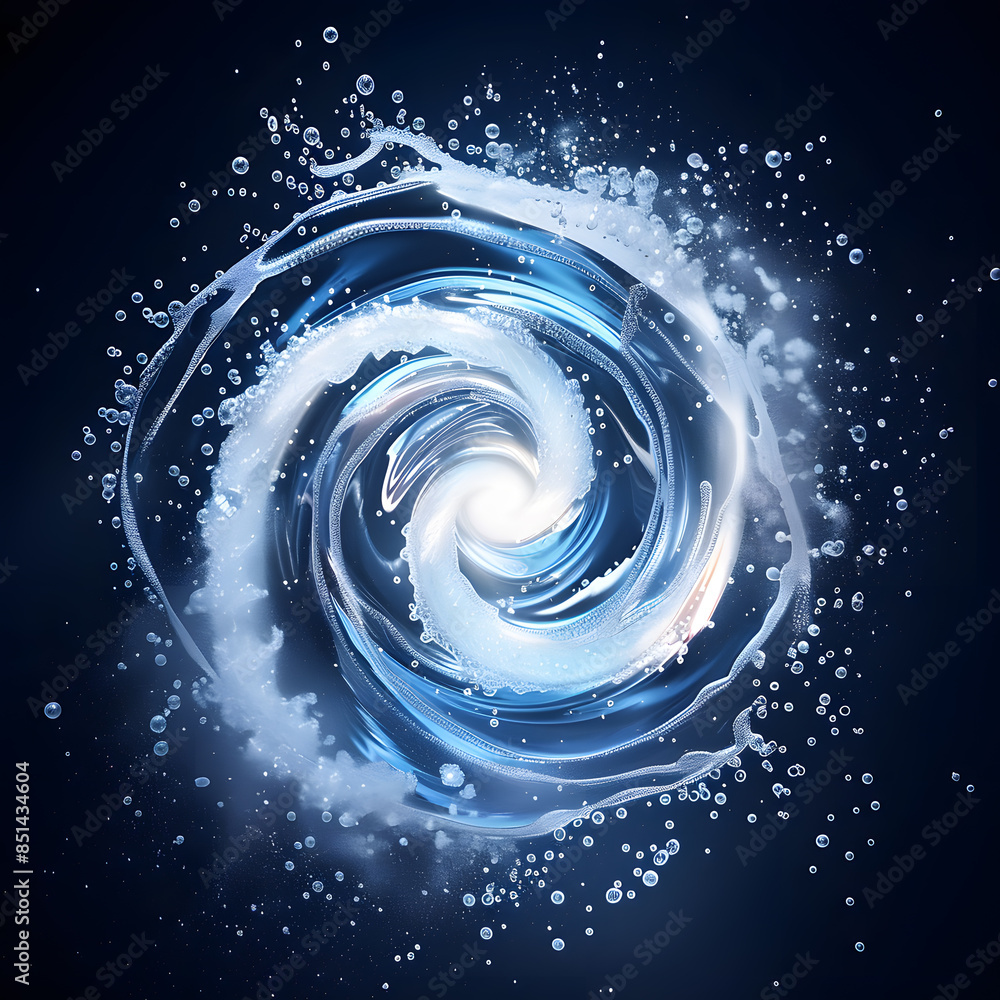 Blue Air vortex glowing light effect swirl isolated on dark background Blue Air vortex glowing light effect swirl isolated on dark background