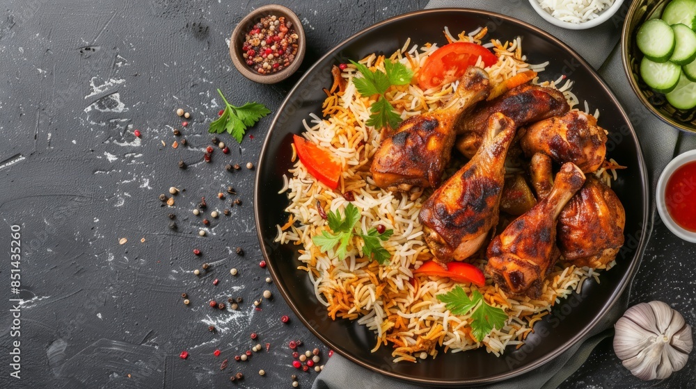 Chicken and Rice Dish with Spices Chicken and Rice Dish with Spices