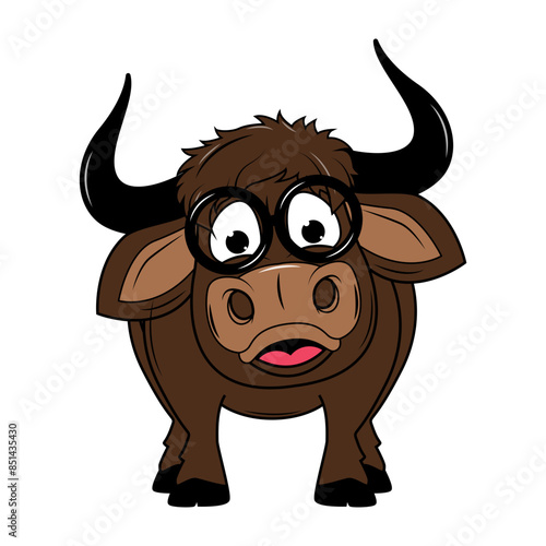 Cute Cartoon Bull