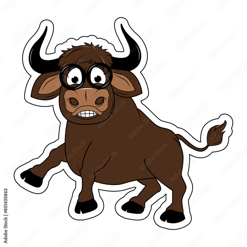 Fototapeta premium cutr cartoon bull