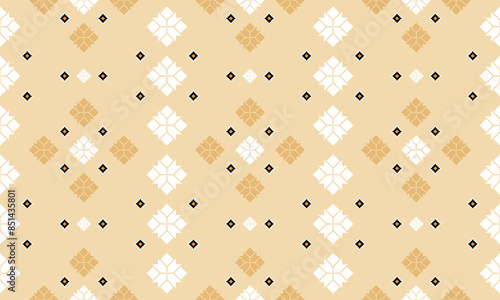 Cross stitch. Ethnic pattern, abstract background, Aztec, African, Indonesian, Indian, seamless pattern for print fabric, dresses, rugs, curtains