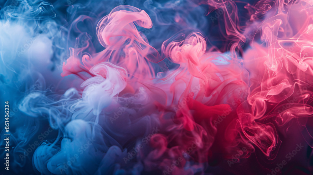 Obraz premium Gradient smoke closeup shot.