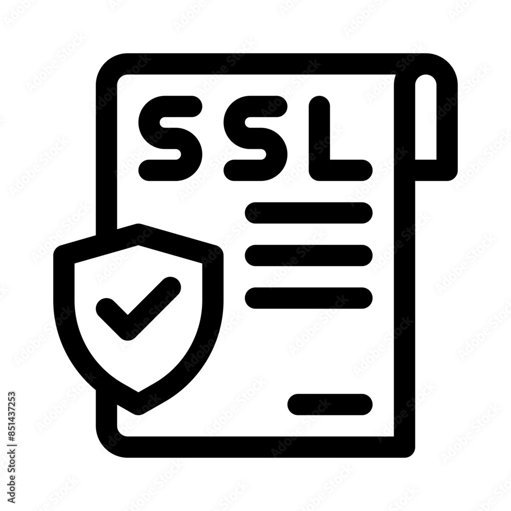 ssl line icon ssl line icon