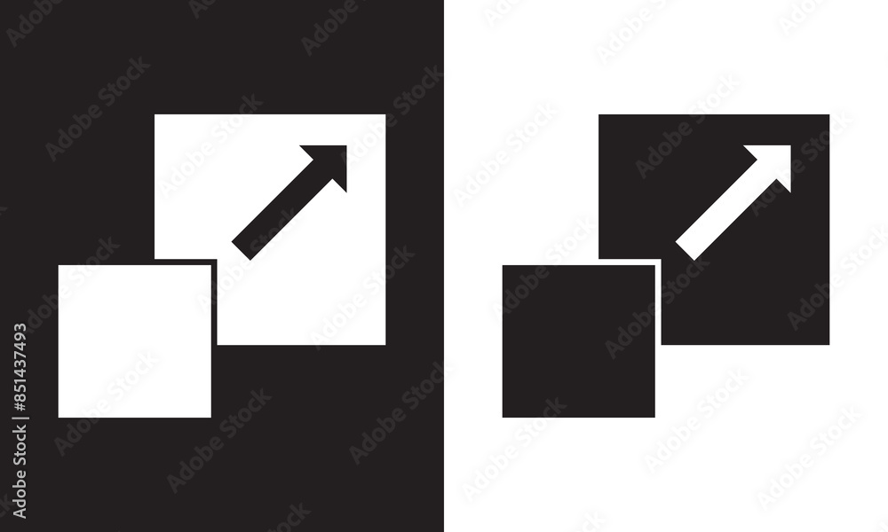 Compact size icon. isolated on white and black background. EPS 10 Compact size icon. isolated on white and black background. EPS 10