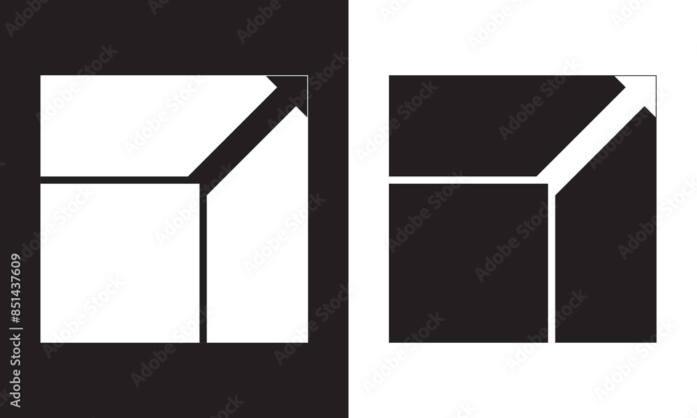 Compact size icon. isolated on white and black background. EPS 10 Compact size icon. isolated on white and black background. EPS 10