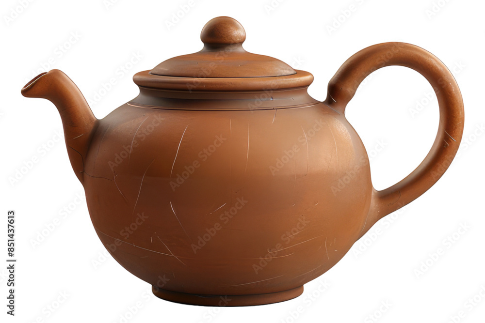Yixing clay teapot isolated on transparent background Yixing clay teapot isolated on transparent background