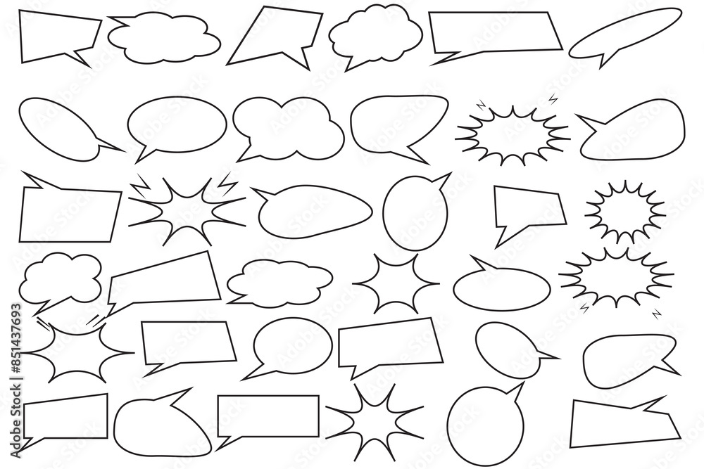 Obraz premium Speech bubble icon. Speech bubbles icon on a white and black background. Speech bubbles icon comment icon and chatting icon use for the web site design. vector illustration.