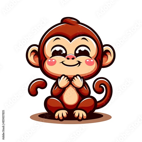 A cartoon of a monkey design colours graphic vector unique creative.