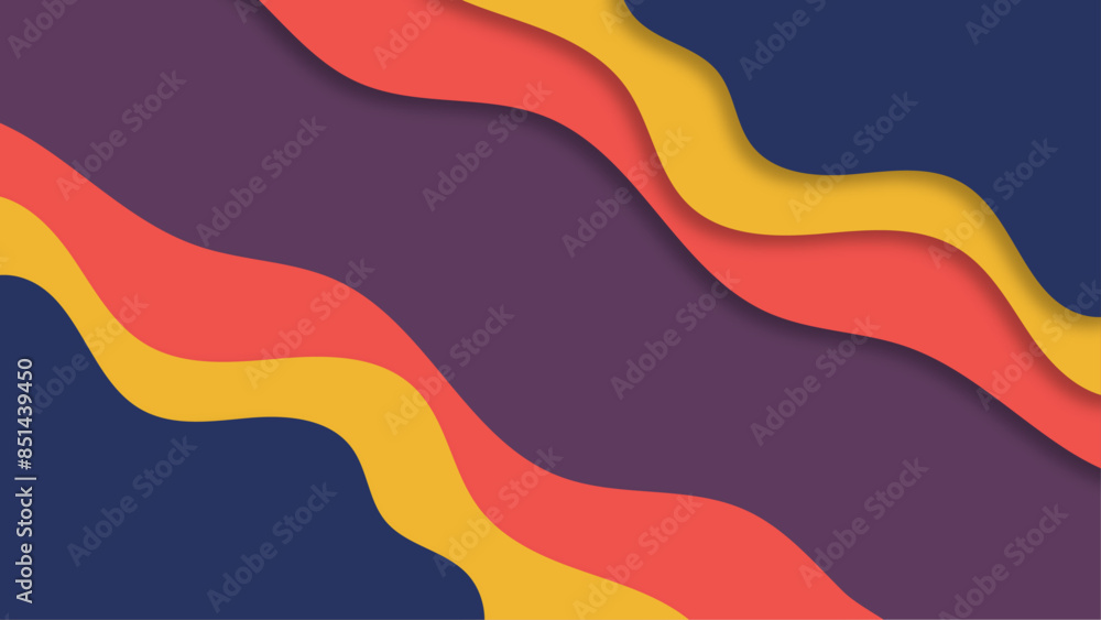 Fototapeta premium Modern abstract background. Gradient paper art background