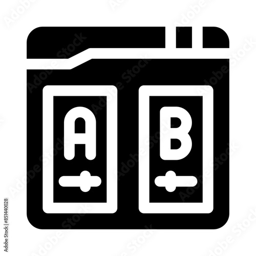 ab testing glyph icon