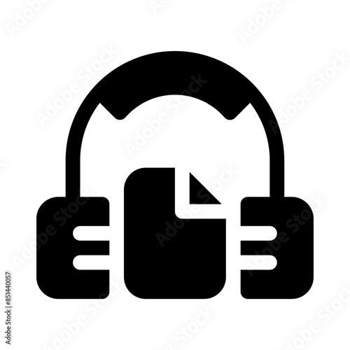 audiobook glyph icon