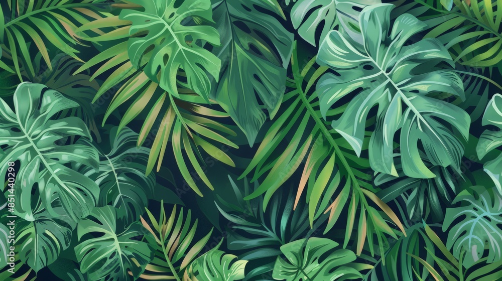 Tropical Leaf Pattern Background Tropical Leaf Pattern Background